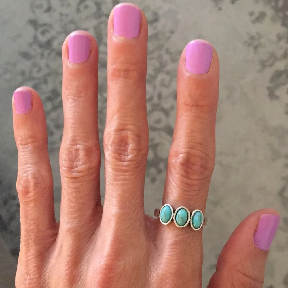 Turquoise Boho Ring - Picture 3 of 6